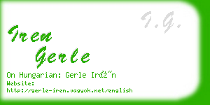 iren gerle business card
